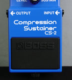 Boss CS-2 Vintage 80's Blue Compression Sustainer Guitar Effects Pedal - MIJ