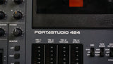 Tascam Portastudio 424 4 Track Cassette Tape Recorder Multitrack Mixer - Navy