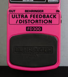 Behringer FD300 Ultra Feedback / Distortion Fuchsia Electric Guitar Effect Pedal