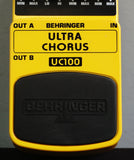 Behringer UC100 Ultra Chorus Yellow Electric Guitar Effects Pedal