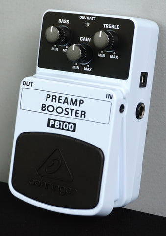 behringer preamp booster pb100 pedal Behringer PB100 Preamp Booster Light Blue Electric Guitar Effects Peda – LOFI Music