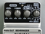 Behringer DD600 Digital Delay Silver Electric Guitar Effects Pedal