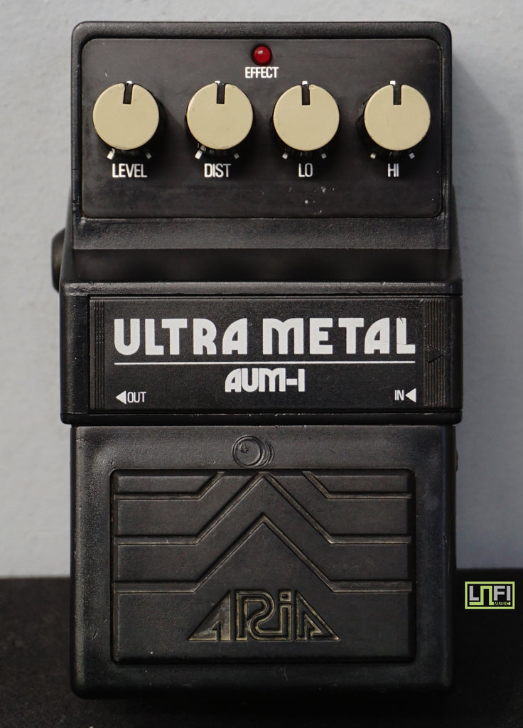 ultra metal pedal Aria Ultra Metal AUM-1 80s Black Distortion Guitar Effect Pedal Made I – LOFI Music