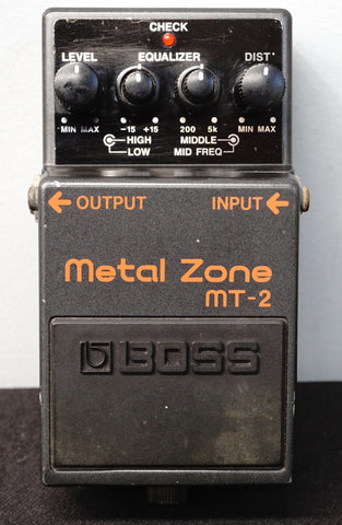 Boss MT-2  Metal Zone Distortion Matte Black Guitar Effects Pedal - 2006