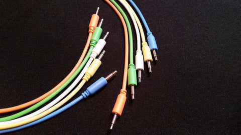 MONO 1/8" or 3.5mm Coloured or Glow Patch Cables for Eurorack